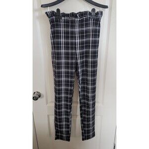Plaid Paperbag Style Pants